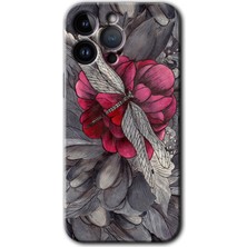 Gramaphone Apple iPhone 14 Pro Max Kılıf Hd Desen Baskılı Arka Kapak + Kırılmaz Cam - Kelebek Ömrü