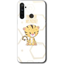 Gramaphone Realme 5i Kılıf Hd Desen Baskılı Arka Kapak + Kırılmaz Cam - Sevimli Kedi 1