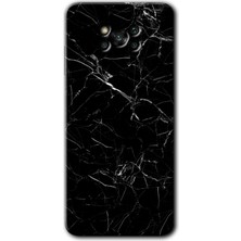 Gramaphone Poco X3 Pro Kılıf Hd Desen Baskılı Arka Kapak + Kırılmaz Cam - Siyah Mermer