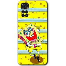 Gramaphone Redmi Note 11S 5g Global Kılıf Hd Desen Baskılı Arka Kapak + Kırılmaz Cam - Aşık Sünger Bob