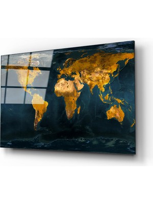 By Çağrı Dünya Haritası 28 Cam Tablo