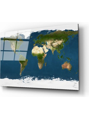 By Çağrı Dünya Haritası 1 Cam Tablo