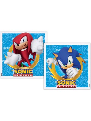 Kidspartim Sonic Temalı Kağıt Peçete 33X33 cm 16 Adet
