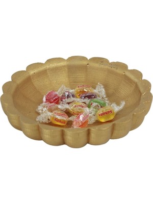 Evene Şekerlik Renk Sunumluk Drajelik Dekoratif Tabak Çiçek Model