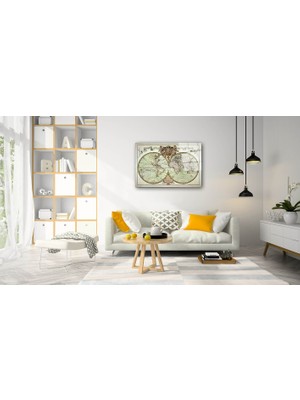 By Çağrı Dünya Haritası 49 Cam Tablo