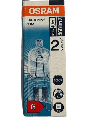 Osram Halopin Pro 35W (40W) 2800K Sarı Işık G9 Duylu Halojen Ampul