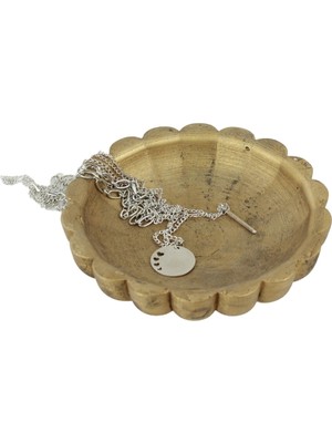 Evene Dekoratif Kase Takı Kutusu Yüzük Kolye Kutusu Mum Tabağı Takı Organizer Çiçek Model