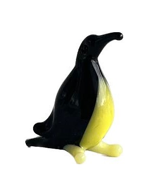 Hasyılmaz El Yapımı Mini Murano Cam Penguen Biblo A94-02