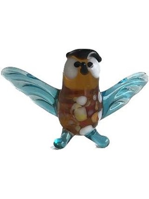 Hasyılmaz El Yapımı Mini Murano Cam Baykuş Biblo A100-01