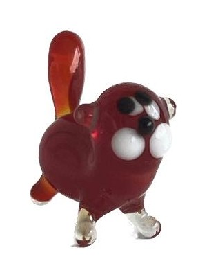 Hasyılmaz El Yapımı Mini Murano Cam Kedi Biblo A99-02
