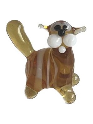 Hasyılmaz El Yapımı Mini Murano Cam Kedi Biblo A105-01