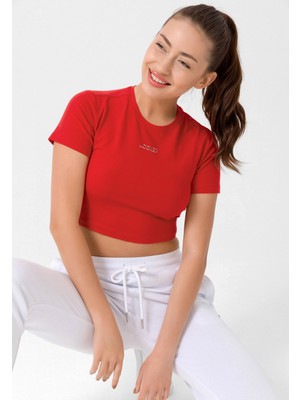 Looker Kadın Slim Fit Crop T-Shirt