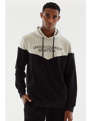 United Colors of Benetton Erkek Kapüşonlu  Sweatshirt