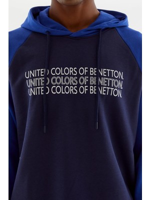 United Colors of Benetton Erkek Kapüşonlu Sweatshirt