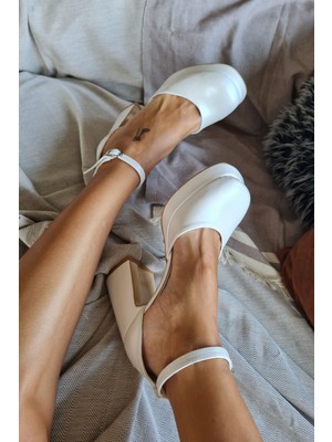 Topukla 024 21 Topukla Kadın Platformlu Bilekden Bağlamalı Topuklu Ayakkabı