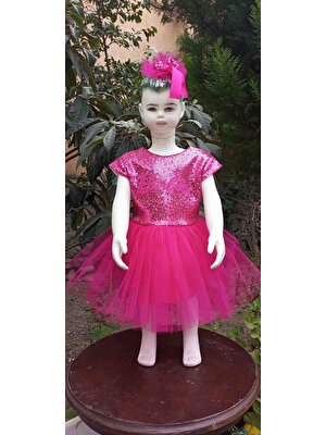 Niliya Çocuk Giyim Payetli Barbie Tütü Elbise