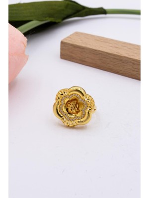 Latif Kuyumcu 22 Ayar Altın Yüzük Taşsız Tuğralı Kadın Yüzük