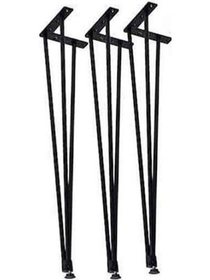 Çelik Sandalye 71 cm 3'lü Yükseklik Ayarlı Firkete Masa Ayağı Demir Masa Ayağı Kütük Sehpa Çalışma Masası