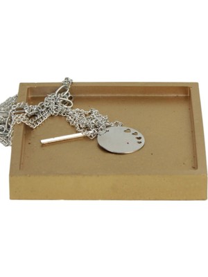 Evene Dekoratif Kase Takı Kutusu Yüzük Kolye Kutusu Mum Tabağı Takı Organizer Dörtgen Model