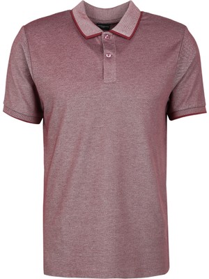 Altınyıldız Classics Beyaz - Bordo Erkek Polo T-Shirt 4A9000000003