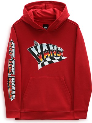 Vans Düz Erkek Kırmızı Sweatshırt VN00087W14A1 Hole Shot Po