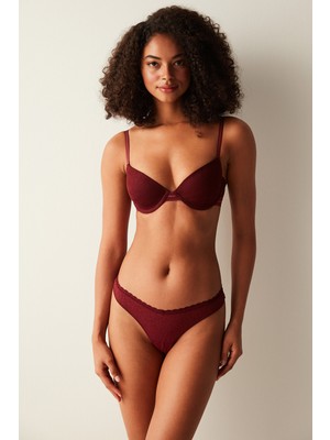 Penti Super Push Up Dantel Bordo Sütyen