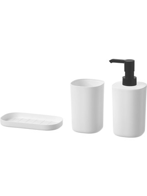 IKEA Storavan Banyo Seti, Beyaz, 3 Parça