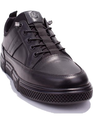 Hammer Jack 10223650 Siyah Ortopedik Günlük Erkek Deri Ayakkabı