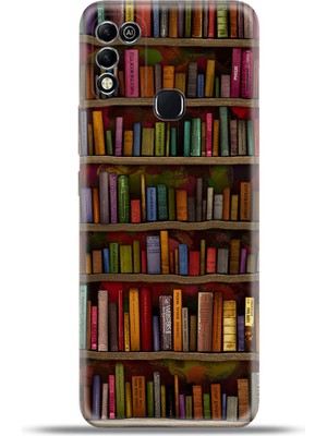 Cupcase Infinix Hot 11 Play Kılıf Esnek Silikon Kamera Koruma 4K Desenli Özel Tasarım - Kütüphane