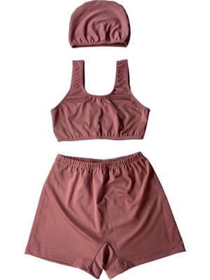 Mira Swim Kız Çocuk Şortlu Takım Mayo (Pembe)
