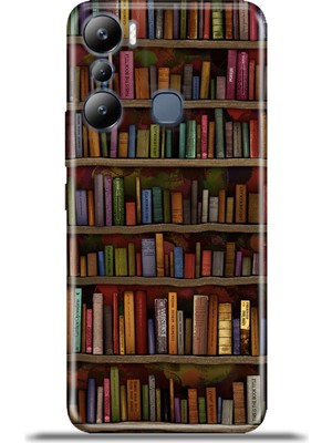 Cupcase Infinix Hot 20I Kılıf Esnek Silikon Kamera Koruma 4K Desenli Özel Tasarım - Kütüphane