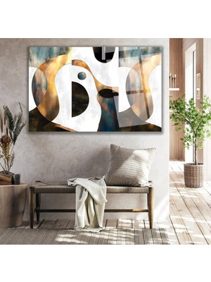 Emya Home Soyut Desen Cam Tablo
