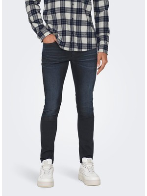 Only & Sons Yüksek Bel Dar Erkek Denim Pantolon 22026814_ONSLOOM Slım Lıfe B. Black