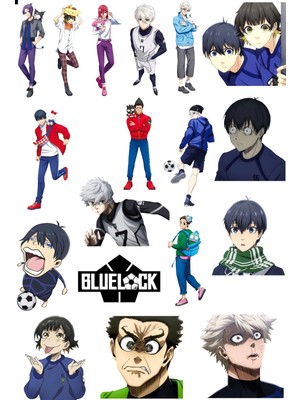 Sakura Blue Lock Sticker Set