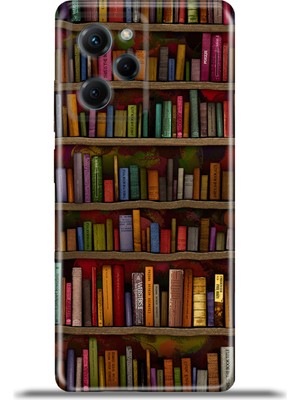 Cupcase Xiaomi Poco X5 Pro Kılıf Esnek Silikon Kamera Koruma 4K Desenli Özel Tasarım - Kütüphane