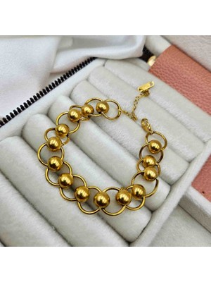 Mavi Deniz Accesories Mavidenizaccesories Çelik Bileklik Gold Bileklik