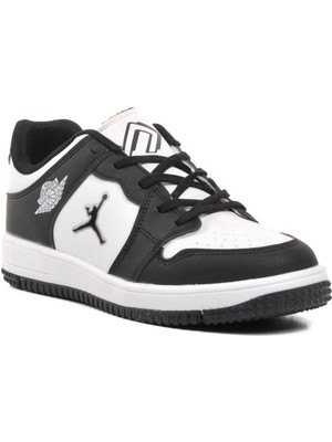 Ayakmod Haykat Kısa Siyah-Beyaz Unisex Sneaker