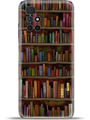 Cupcase Xiaomi Redmi 10 2022 Kılıf Esnek Silikon Kamera Koruma 4K Desenli Özel Tasarım - Kütüphane