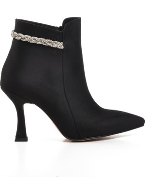 Ayakmod 543111 Siyah Süet Içi Polarlı Kadın Topuklu Bot