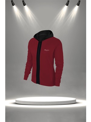 Poseidon Storm Büyük Beden Kadın Bordo Supra Penye Kumaş Her Mevsim Yürüyüş Koşu Eşofman Seti  (4XL-10XL)