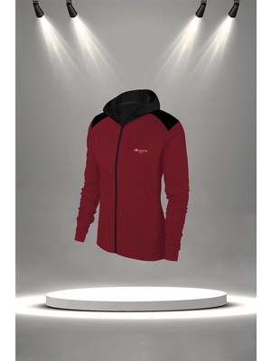 Poseidon Storm Büyük Beden Kadın Bordo Supra Penye Kumaş  Özel Tasarım Eşofman Takımı  (4XL-10XL)