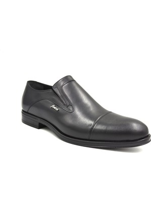 Fosco (2516) Içi Dışı Hakik Deri Kauçuk Taban Erkek Ayakkabı Siyah