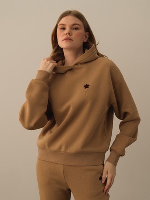 Xint Kapüşonlu  Pamuklu Oversize Sweatshirt