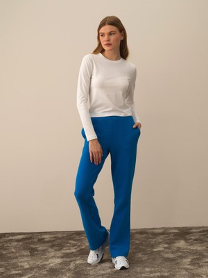 Xint Kadın Kırık Beyaz Modal Dokulu Regular Fit Uzun Kollu Tişört