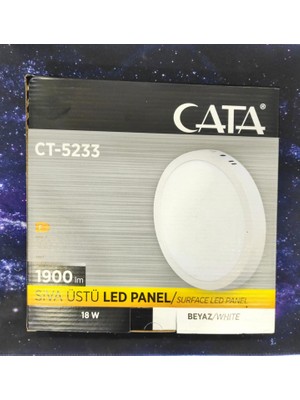 Cata CT5233 Sıva Üstü Led Panel 6500K Beyaz Işık 18 W