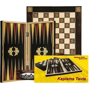 Orta Boy Kaplama Ahşap Tavla&dama Seti Kaplama Ahşap Tavla