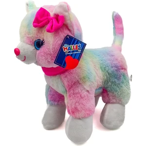 Peluş Pembe Tokalı Kedi 30 cm Renkli- Mavi Su Dünyası