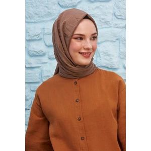 Madame Polo Bambu Kraş Şal - Kahverengi