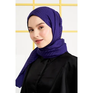 Ipeksi Jakar Italyan Şal Zikzak Desen - Mor