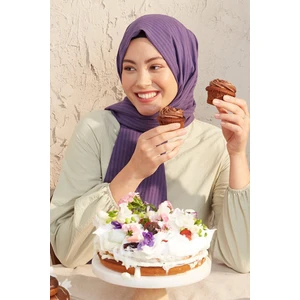 Naturel Pamuk Şal - Mor